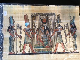 GENUINE ORIGIONAL CULTURAL EGYPTION PAINTINGS ON PAPYRUS - £82.39 GBP