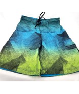 Speedo Blue Green Board Shorts Swim Trunks Swimwear Youth Boys Medium - £10.19 GBP