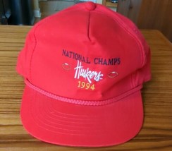 Vtg Nebraska Snapback Hat Huskers National Champions 1994 Champs Red Cor... - £12.84 GBP