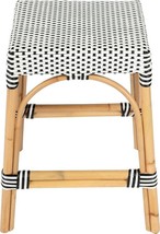 Counter Stool Mediterranean Backless Distressed Black Polyurethane Synthetic - £464.26 GBP