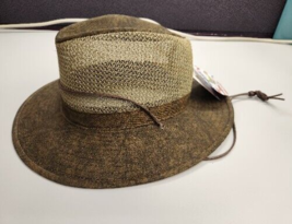Henschel Hat HH Vented Cowboy Hat 3x Cotton Duck Breezer drawstring Distressed - £18.27 GBP