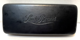 Lucky Brand Black Faux Leather Eyeglasses Sunglasses Flip Top Hard Case - £10.04 GBP