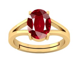 Natural Certified Maanik Ruby Gemstone Ring  Birthstone Ring Gift Gift For Woman - £45.55 GBP
