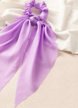 Ribbon Hair Band Ponytail Scarf Scrunchie Hair Rope Ties Purple - £4.89 GBP