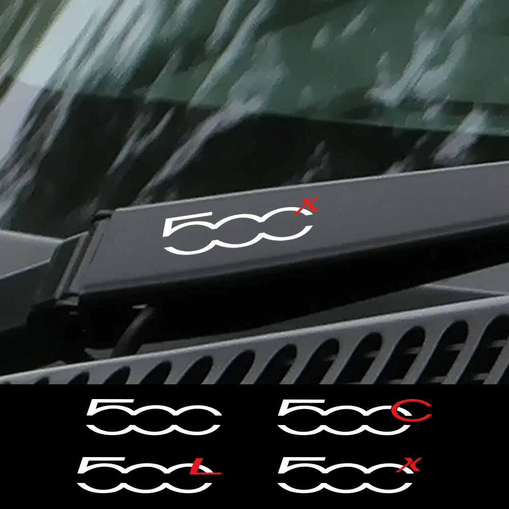 4pcs car window wiper stickers for fiat 500 500c 2012 500x 500l abarth 695 auto decor thumb200
