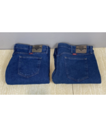 Lot Of 2 Wrangler Jeans Men&#39;s Size 40x32 Greensboro, NC Leather Tag - £18.39 GBP