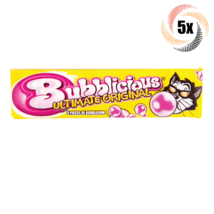 5x Packs Bubblicious Ultimate Original Flavor Bubble Gum | 5 Pieces Per Pack - £8.03 GBP