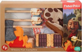Fisher-Price SMORE FUN CAMPFIRE PLAYSET Make S&#39;MORES Camping Fire BRAND NEW - £19.65 GBP