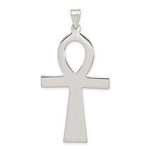 Sterling Silver Ankh Pendant Charm Religious Jewelry 50mm x 26mm - £28.16 GBP