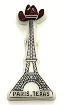 Paris Texas Eiffel Tower Cowboy Hat Plastic Pin Souvenir Western Tourist... - $9.99