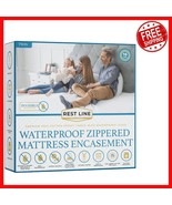 Twin Size 39X75 Waterproof Zippered Mattress Encasement - Soft Cotton &amp; ... - $79.19