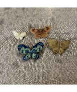 Vintage &amp; Contemporary Butterfly Brooch Lot 4 Multi Color Damascene, Rhi... - €14,61 EUR