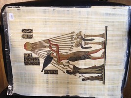 GENUINE ORIGIONAL CULTURAL EGYPTION PAINTINGS ON PAPYRUS - £82.59 GBP