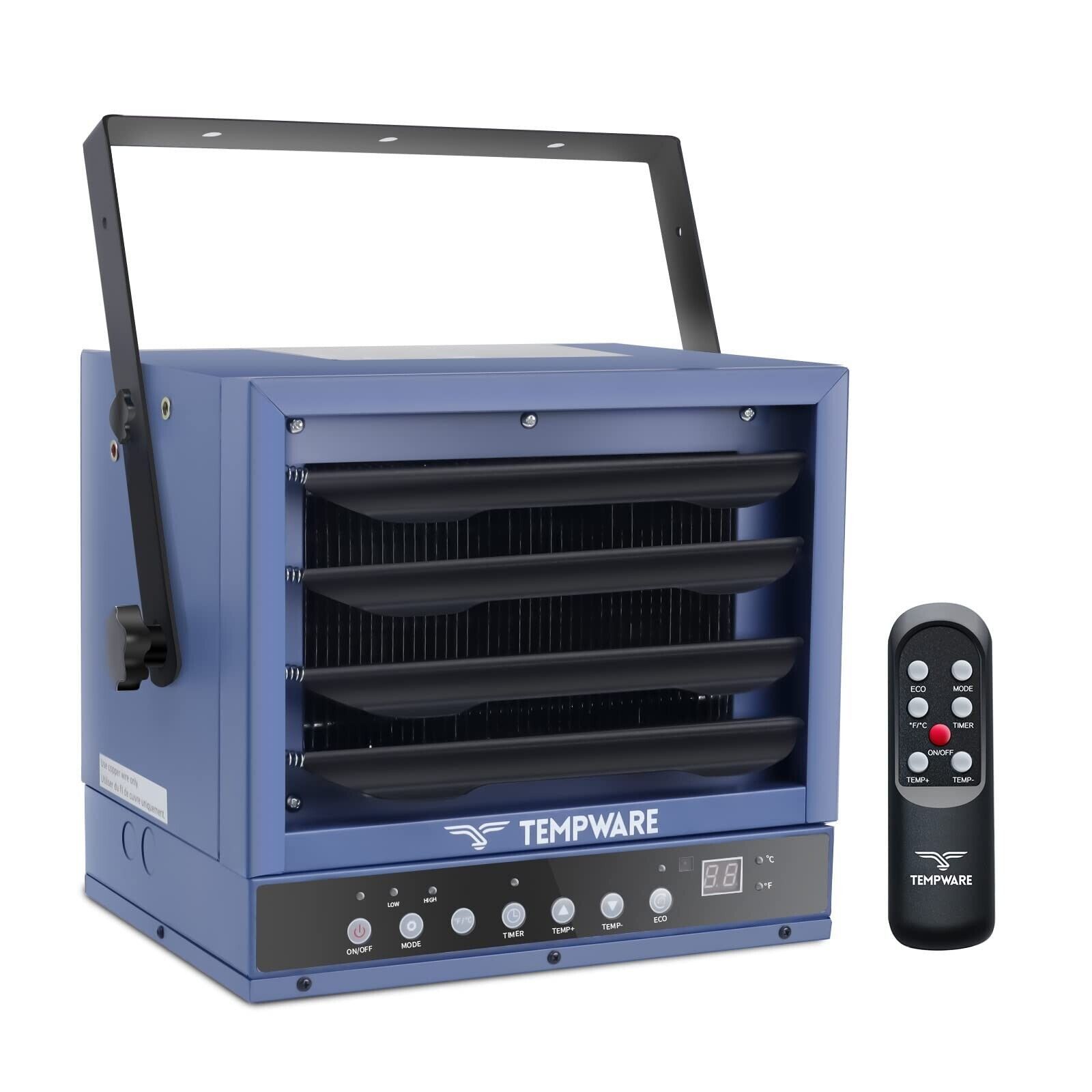 Electric Garage Heater, 7500-Watt Digital Fan-Forced Ceiling Mount S...