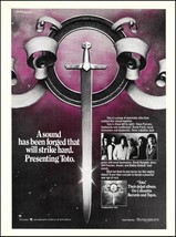Toto debut album Columbia Records ad 1978 album advertisement Steve Luka... - $4.23