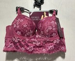 Adored by Adore Me Women’s Payal Longline Demi Floral Lace Bra Size 38D NEW - $8.85