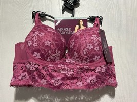 Adored by Adore Me Women’s Payal Longline Demi Floral Lace Bra Size 38D NEW - £6.95 GBP