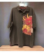 Y2K Marc Ecko Gray Devil Playing Poker POLO SHIRT XXL 2XL Cotton - $1,696.31 MXN
