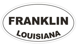 Franklin Louisiana Oval Bumper Sticker or Helmet Sticker D3920 - $1.39+