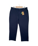 New LL Bean Lakewashed Stretch Khaki Pants Mens 42x29 Blue Natural Fit C... - $740.09 MXN