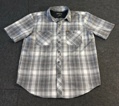 Orvis Classic Collection Shirt Men&#39;s Medium Gray Short Sleeve Button-Up Fishing - £11.72 GBP