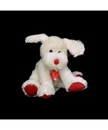 Animal Adventure Plush Dog Puppy White Red Paws Heart Ribbon Bow Stuffed... - £15.13 GBP