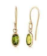 Galaxy Gold GG 14k Solid Gold Peridot Fish Hook Earrings - $262.35