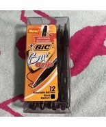 Vintage 2004 BIC BU2 Grip 12ct Retractable Ball Pens Black Medium - $29.69