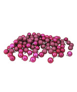 New 96ct Magenta Pink Shatterproof 4-Finish Christmas Ball Ornaments 1.5... - £28.33 GBP