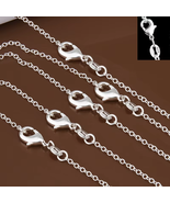 5pcs/lot 925 Sterling Silver Chain necklace,Fashion / DIY Jewelry Rolo C... - $17.99