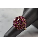 Womens Vintage Estate 18K Yellow Gold Pink Sapphire Ring 5.3g E6834 - €791,62 EUR