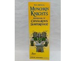 The Official Munchkin Knights Bookmark of Chivalrous Subterfuge! Promo B... - £5.49 GBP