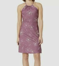 NWT FIG Women’s Purple Uma Purple Floral Sleeveless Halter A-Line Dress Size S - £8.87 GBP