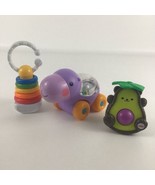 Fisher Price Baby Toy Lot Avocado Poppity Pop Hippo Roller Rock A Stack ... - £13.20 GBP