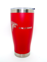 Atlanta Falcons NFL 20 oz Etched Logo Stainless Steel Hot Cold Tumbler Red - £22.10 GBP