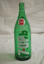 Old Vintage 70&#39;s 7-Up Green Glass Beverages Soda Pop Bottle 32 fl. oz. ~... - $19.79