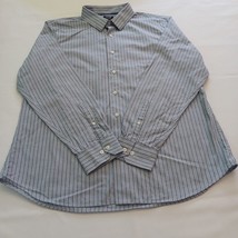 APT 9 Button Up Shirt Men’s Slim Fit Long Sleeve Blue & White Stripes Size XL image 8
