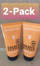 2pk Van Der Hagen Shave Butter Shaving Cream 6oz with Shea Mango &amp; Cocoa Butter - £13.93 GBP