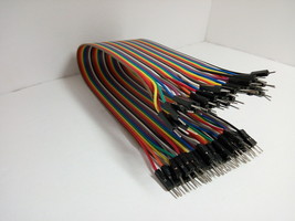 40 Pack 30cm 12&#39;&#39; Row 2.54mm Male / Male Dupont Cable 40 Jumper Wire for Arduino - £11.44 GBP
