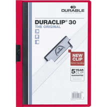Durable Duraclip 30 Sheet Clamp Flat File (A4) - Red - $17.29