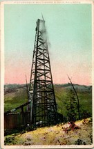 Vtg Postcard 1910s G&amp;S Photochrome - Gusher in the Oil Region of Pennsylvania - £3.04 GBP