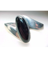 Huge BLACK ONYX MEXICAN Vintage BANGLE BRACELET - 61.7 grams - FREE SHIP... - £195.39 GBP