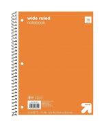 Up&amp;up™ Spiral Notebook 1 Subject Wide Ruled Orange 70 Pages Perforated 3... - €10,04 EUR