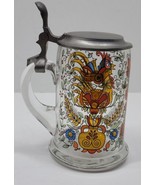 Vtg Alfred Taube GMBH Vohenstrauss Peacock Autumn Fall Glass Beer Stein ... - $53.06 CAD