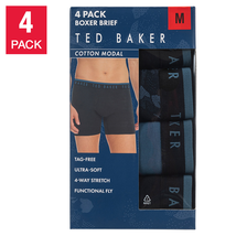 Ted Baker Men&#39;S Boxer Brief, 4-Pack Tag-Free 4-Way Stretch Functional Fly - $483.56 MXN