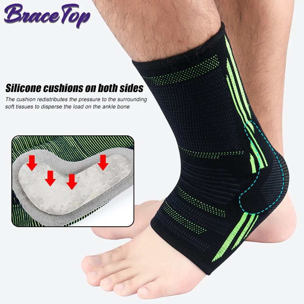 Sporting BraceTop Ankle Support Brace Elasticity Free Adjustment Protection Foot - £24.78 GBP