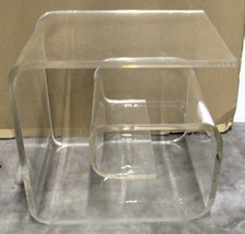 1960&#39;s Postmodern Lucite Curved Wave Side Table - $494.01