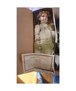 Heritage Signature Collection Porcelain Doll with Stand and Certificate - $14.47