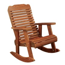 Contoured Rocking Chair - Solid Red Cedar Outdoor Rocker - £574.20 GBP