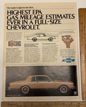 Vintage Print Ad Chevrolet 1980 Caprice Classic Coupe Chevy Car 1970s Ep... - $14.69